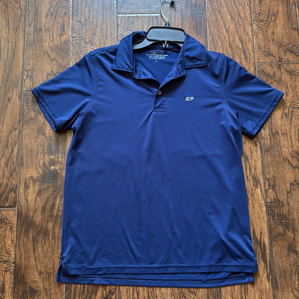 Vineyard Vines boys Blue Polo Shirt Sankaty - Picture 3 of 7